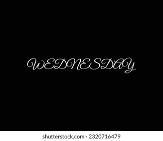 Wedneesday Letter Banner Simple Design