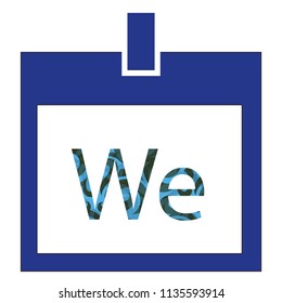 wednesday calendar icon.Vector