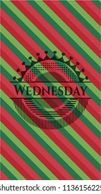 Wednesday christmas style emblem.