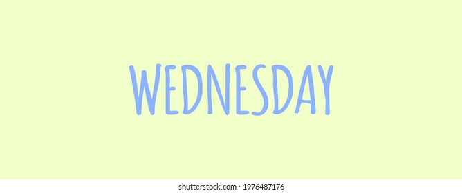 Wednesday clean text, minimal design