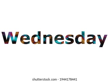 Wednesday Colorful Typography Text Banner Vector Stock Vector (Royalty ...