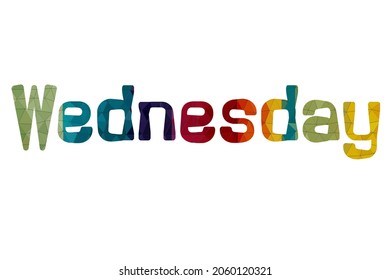 Wednesday Colorful Typography Text Banner Vector Stock Vector (Royalty ...