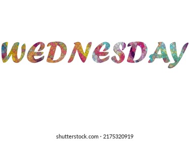 Wednesday Colorful Typography Text Banner Vector Stock Vector (Royalty ...