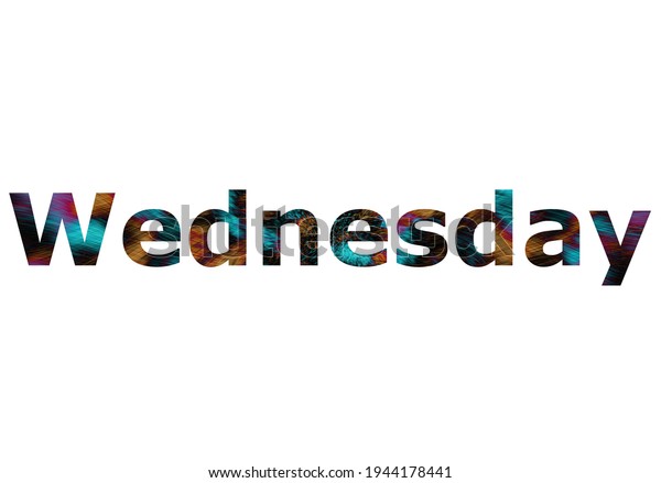 Wednesday Colorful Typography Text Banner Vector Stock Vector (Royalty ...