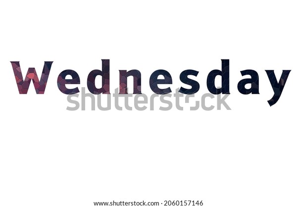 Wednesday Colorful Typography Text Banner Vector Stock Vector (Royalty ...