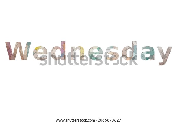 Wednesday Colorful Typography Text Banner Vector Stock Vector (Royalty ...