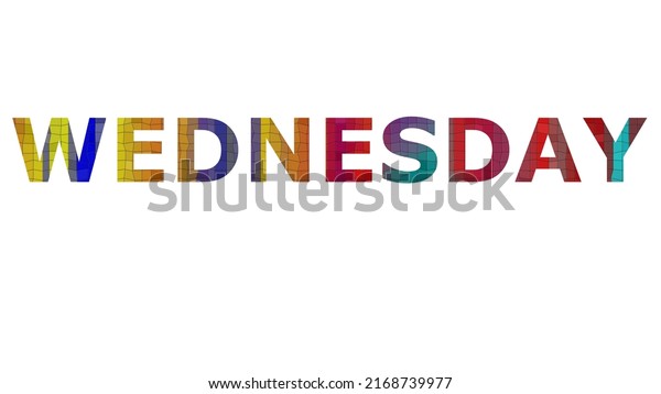 Wednesday Colorful Typography Text Banner Vector Stock Vector (Royalty ...