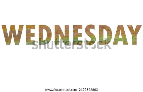 Wednesday Colorful Typography Text Banner Vector Stock Vector (royalty 