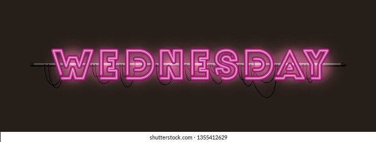 wednesday fonts neon lights