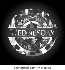 Wednesday grey camouflage emblem