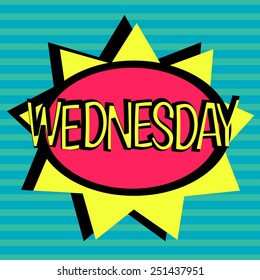 wednesday illustration in pop art format