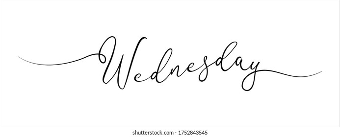 vector de pancarta caligráfica de la carta del miércoles