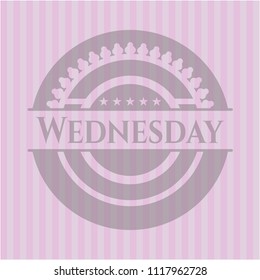 Wednesday pink emblem. Vintage.