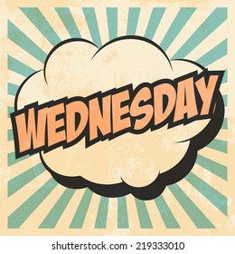 wednesday pop art, illustration in vector format