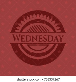 Wednesday red emblem. Retro