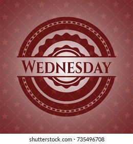 Wednesday red emblem. Vintage.