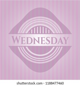 Wednesday retro pink emblem