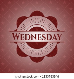 Wednesday retro style red emblem