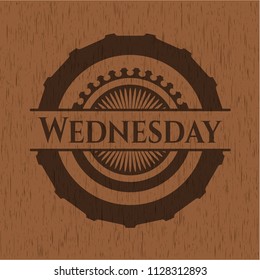 Wednesday retro wood emblem