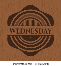 Wednesday retro wood emblem
