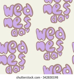 Wednesday. Seamless background  with weekday name for your presentation, menu or card