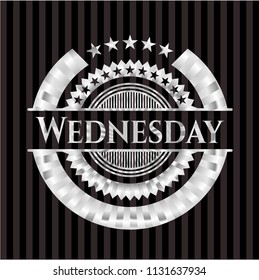 Wednesday silvery shiny badge