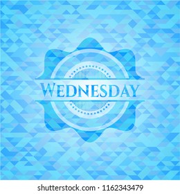 Wednesday sky blue mosaic emblem