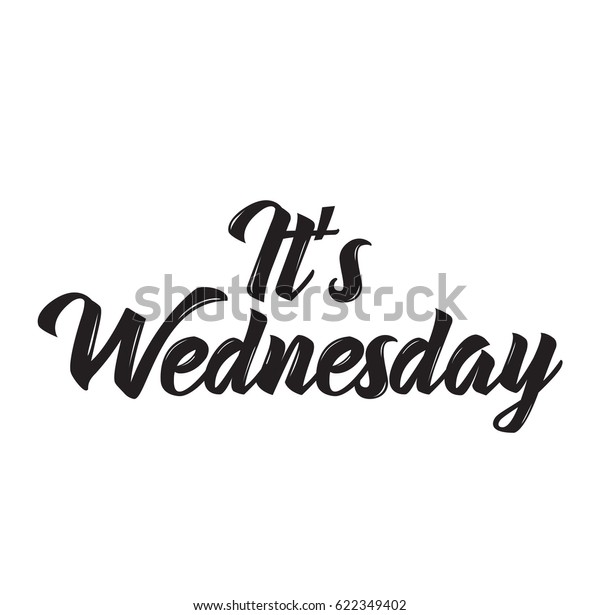 Wednesday Text Design Vector Calligraphy Typography Stock Vector ...