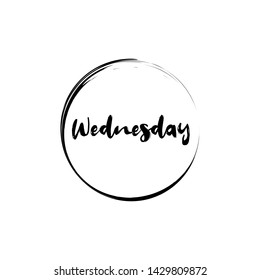 Wednesday text design vector template