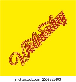 Wednesday Text with yellow background