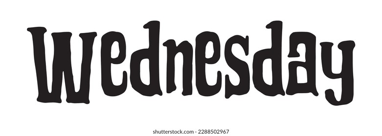 Wednesday Typography Logo Text Vector