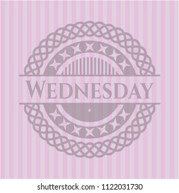 Wednesday vintage pink emblem