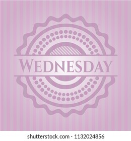 Wednesday vintage pink emblem