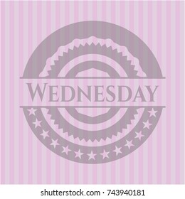 Wednesday vintage pink emblem