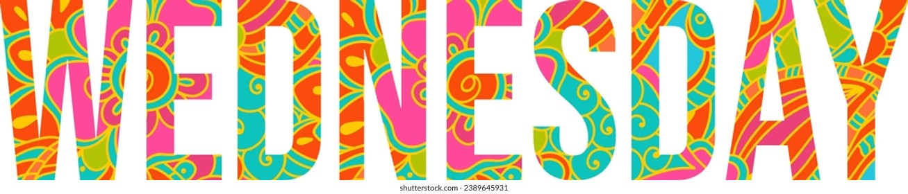 Wednesday week day text creative design