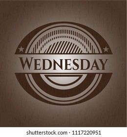 Wednesday wooden emblem. Vintage.