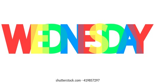 Wednesday Word Design Banner Background Card Stock Vector (Royalty Free ...