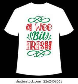 A Wee Bit Irish, St. Patrick's Day Shirt Print Template, Lucky Charms, Irish, everyone has a little luck Typography Design