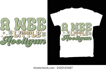A Wee Little Holligiyan T-shirt Design Retro