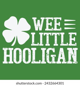 WEE LITTLE HOOLIGAN Kids St. Patrick's Day Shirt Boys Girl T-Shirt