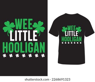 Wee Little Hooligan St Patrick's Day T-shirt Design