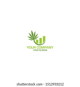 Weed Accounting Logo Design Vector