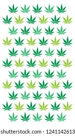 weed art cannabis leaf repeat on background Vector Illustration