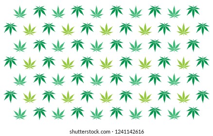weed art cannabis leaf repeat on background Vector Illustration