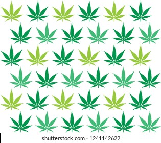 weed art cannabis leaf repeat on background Vector Illustration