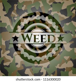 Weed camouflaged emblem