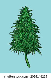 Weed Cannabidiol Leaf Plant Vector illustrations for your work Logo, mascot merchandise t-shirt, stickers and Label designs, poster, greeting cards advertising business company or brands.