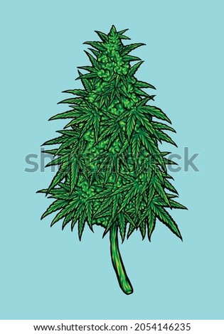 Weed Cannabidiol Leaf Plant Vector illustrations for your work Logo, mascot merchandise t-shirt, stickers and Label designs, poster, greeting cards advertising business company or brands.