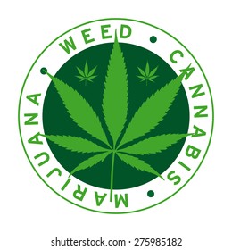 Weed cannabis marijuana vector symbol