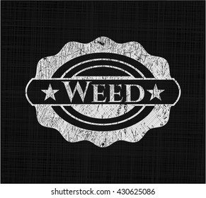 Weed chalkboard emblem
